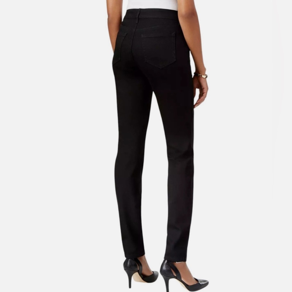 STYLE & CO CURVY FIT MID RISE SKINNY BLACK  ANKLE CROPPED JEANS SIZE 6P